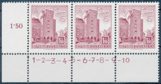 Briefmarke mit Symbolzahl(en)